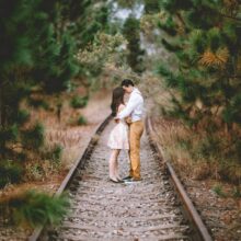 couple on railroad