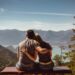 man and woman sitting on bench